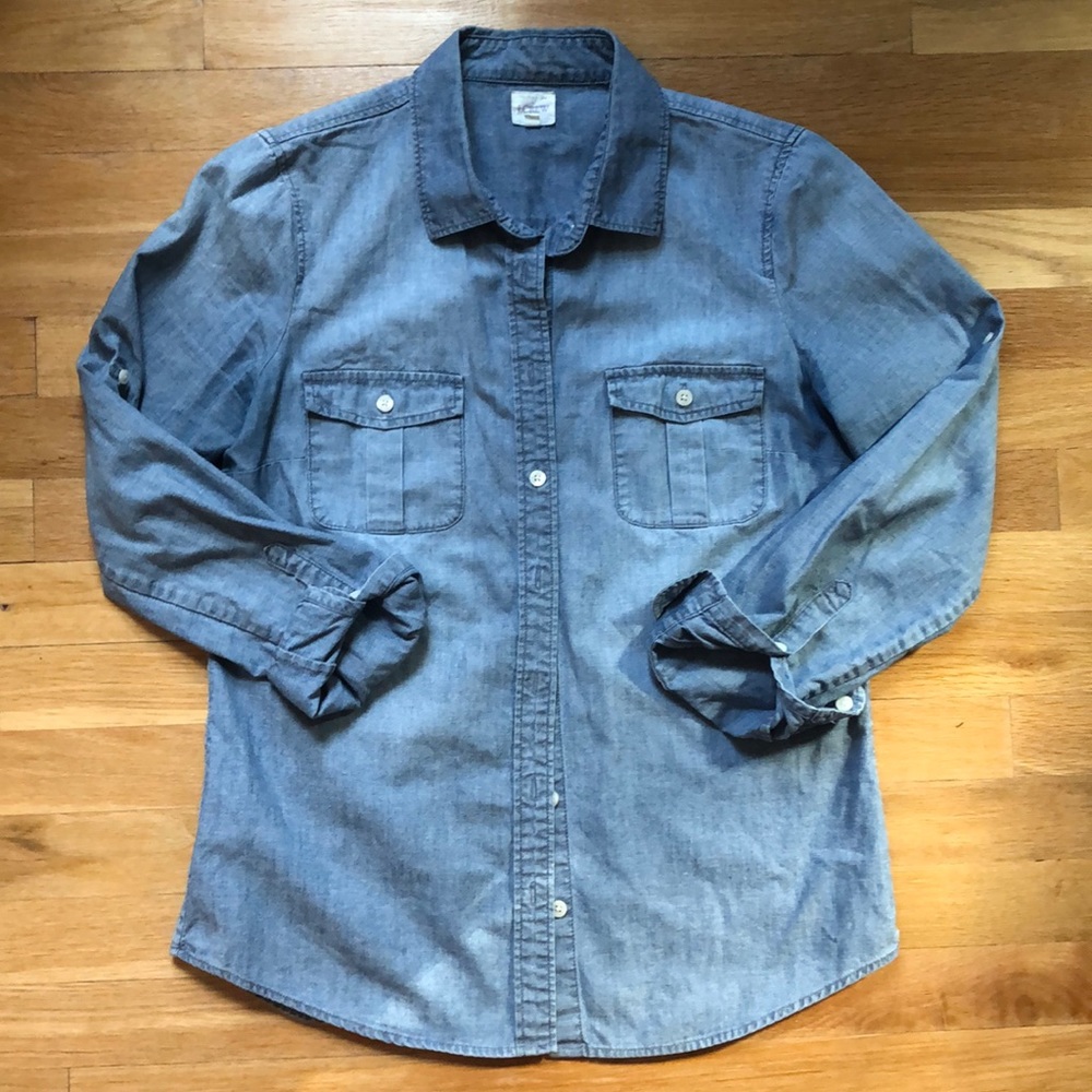 J.Crew Chambray button up top